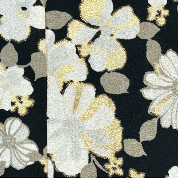 Candies Womens Floral Mini Dress Size M Halter Metallic Gold Black Y2K Fairy - Picture 9 of 15